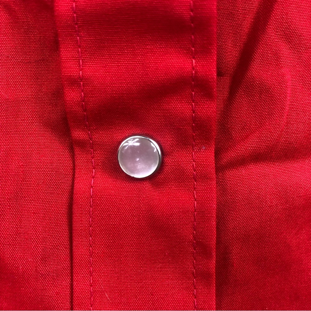 Women’s Ely red western shirt with embroidered flowers! - Picture 5 of 8